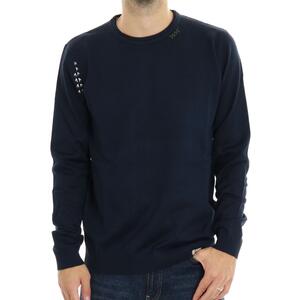 MAGLIA CON RICAMI BLU